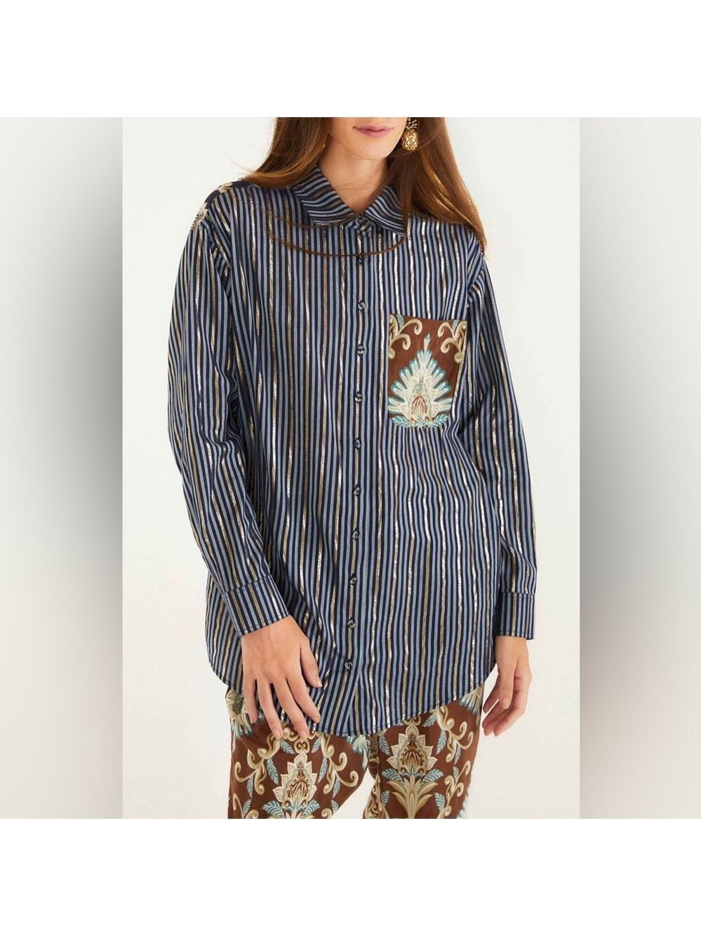 Farm Rio: Brown Wonderful Arabesque Shirt